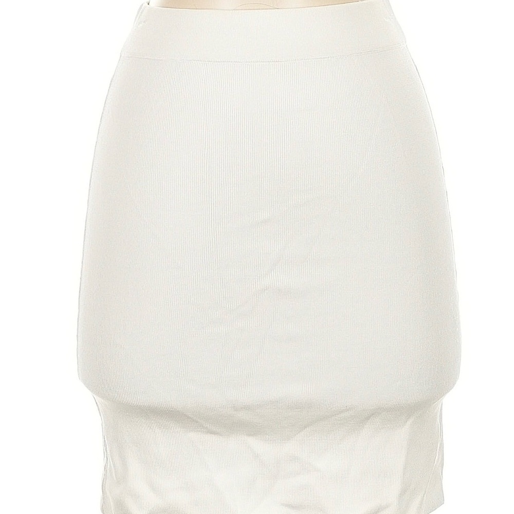 bebe white Slim Pencil Skirt